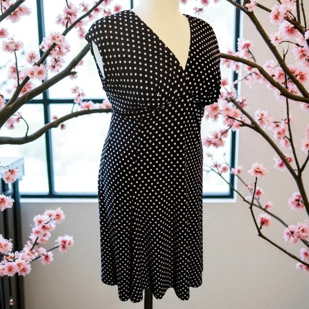 Stylish Polka Dot Dress From Chaps - 20W - Slip On - NWOT